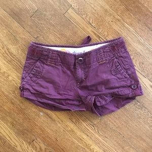 Burgundy shorts